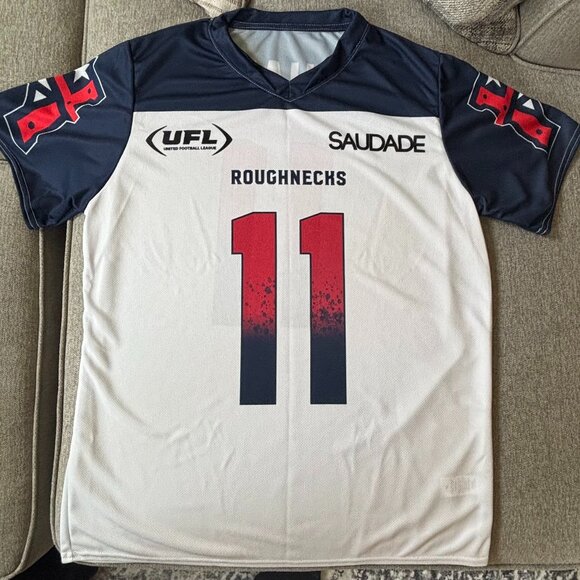 SAUDADE Other - CUSTOM - Houston Roughnecks - #11 - Justin Hall - Away Soccer Jersey - XL